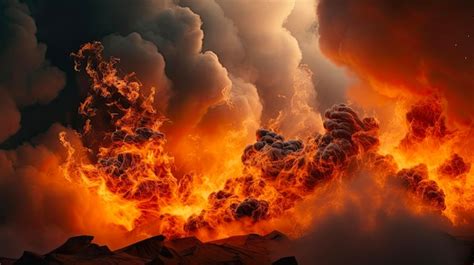 Premium Photo | Abstract Fire Tornado with Black Clouds and Smoke 3D ...