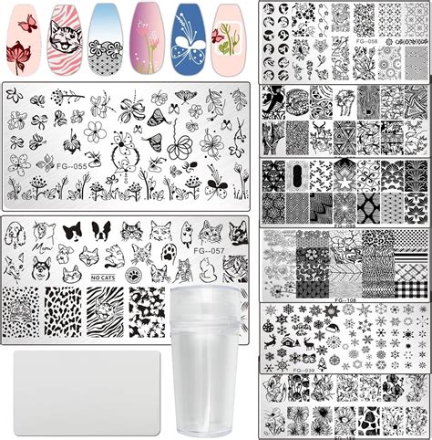 Amazon LoveOurHome Stamper Nail Stamping Kit 8pc Geometric Lace