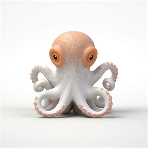 Ultra Realistic Octopus Figurine In Cinema4d Style Stock Illustration