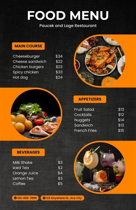 We Will Create A Printable Menu For Your Restaurant Take Away Or Food