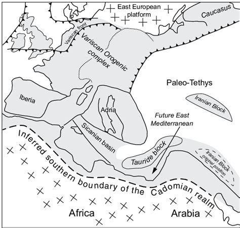 Pangea Paleogeographic Reconstruction For The Permiantriassic Showing