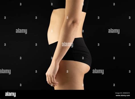 Description View Of Midsection Of Unrecognizable Woman S Belly In