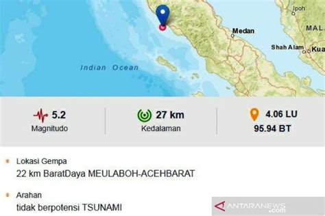 Meulaboh In Aceh Rattled By Magnitude Quake Antara News