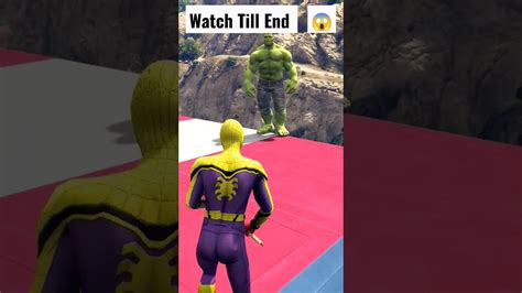 Spiderman Vs Hulk 😱 Epic Fight Gta 5 Spiderman Vs Hulk Battle Youtube