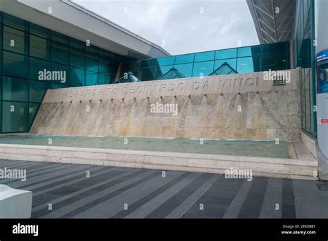 Fiumicino Italy December 9 2022 Water Fountain At Rome Leonardo Da