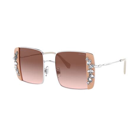 Miu Miu - Miu Miu Noir Sunglasses - Square - Cameo and Crystals ...