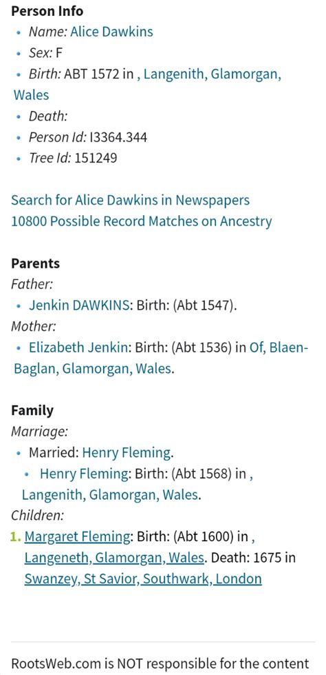 Alice Dawkins Fleming 1572 Unknown Find A Grave Memorial