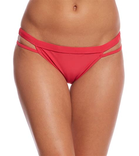 Sporti Solid Cheeky Bikini Swim Bottom X Small Rouge Walmart