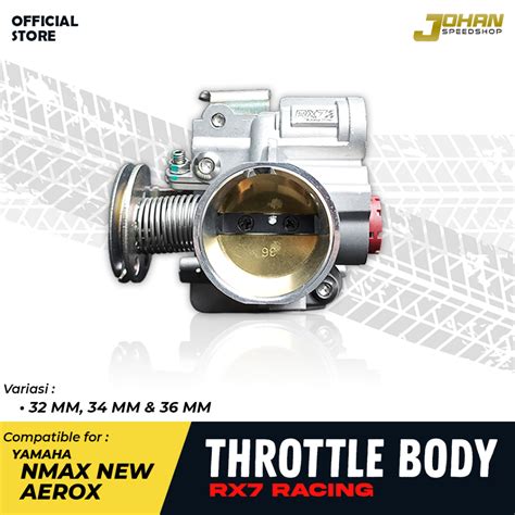 Jual Throttlebody Rx Racing Aerox Lexy Nmax New Mm Mm Mm Johan