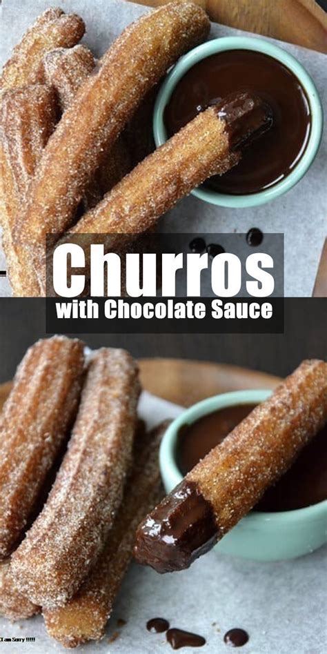 Delicious Easy Homemade Churros With Chocolate Sauce Recipe Recipes