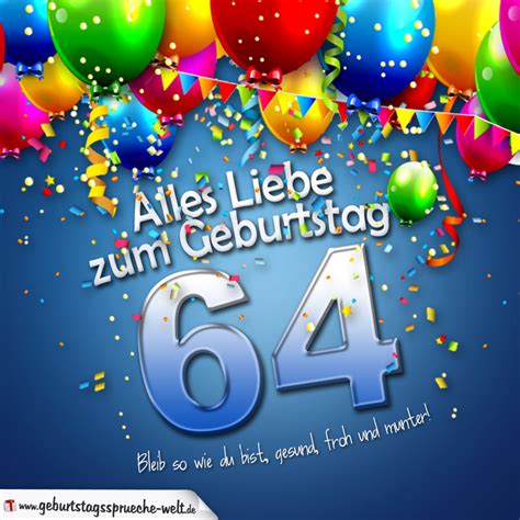 Geburtstagskarte Mit Bunten Ballons Konfetti Und Luftschlangen Zum