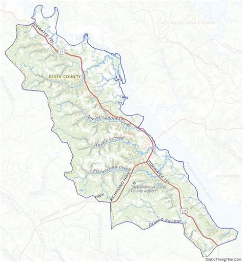 Topographic Map Of Essex County Virginia Essex County Virginia Map