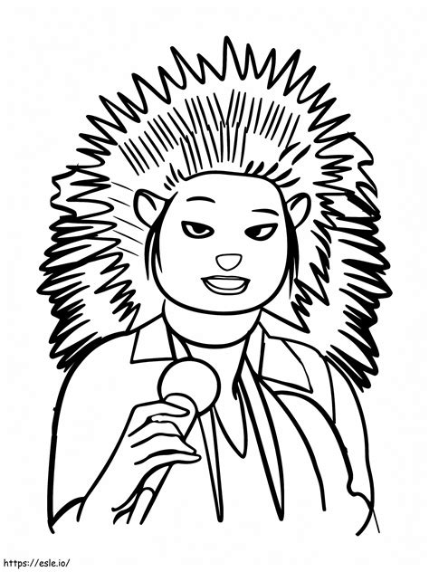 Adult Ash From Sing Coloring Page