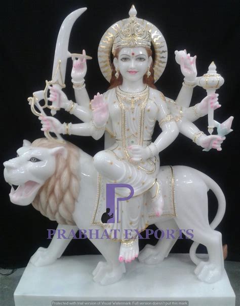 Multicolor Marble Durga Mata Statue Size 1 Feet To 12 Feet Packaging