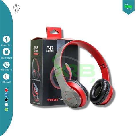 Jual P Headphone Bluetooth P Wireless Super Bass Earphone Headset