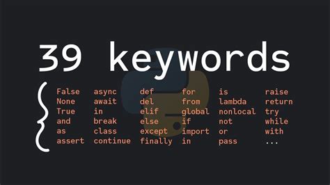 All 39 Python Keywords Explained Youtube