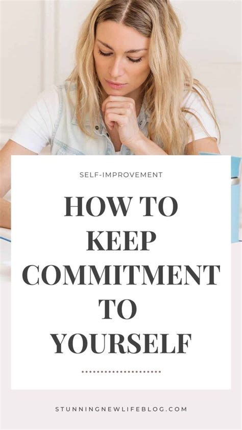 How To Keep Commitment To Yourself Stunning New Life