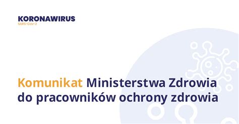 Ministerstwo Zdrowia opublikowało specjalny komunikat do pracowników