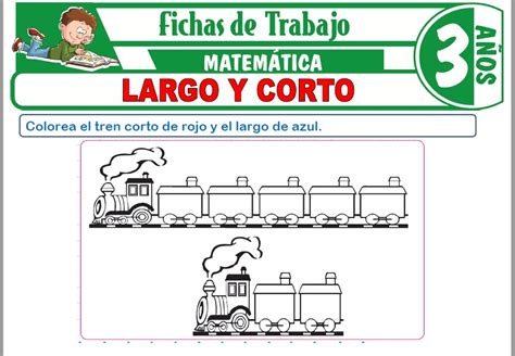 Largo Y Corto Para Niños De Tres Años Fichas De Trabajo