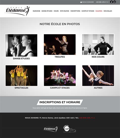 Refonte Site Cole De Danse L Danse Curcuma Graphisme Et Web