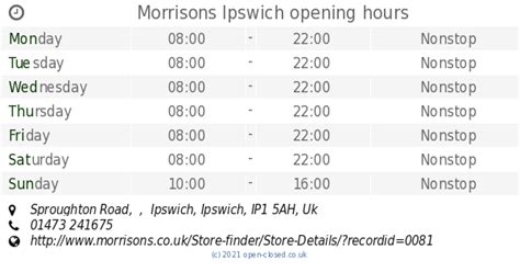 Morrisons Ipswich opening times (2019 update)