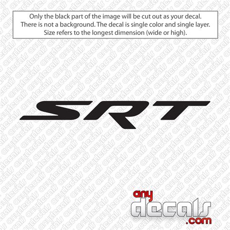 Dodge SRT Logo Decal Sticker - AnyDecals.com