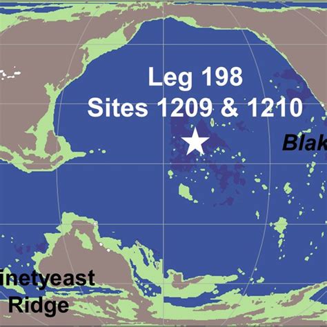 Location Of Odp Leg Sites And At Shatsky Rise At Ma