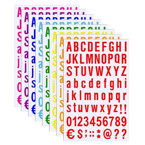 8 Sheets Self Adhesive Vinyl Letters Numbers Kit Waterproof Mailbox