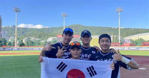 한국 U 18 야구대표팀 미국 꺾고 동메달 획득김택연 7이닝 무실점