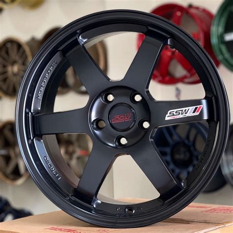 Jual Velg TE37 SSW THAILAND RING 18x8 5 ET 42 PCD 5x114 BLACK MATTE