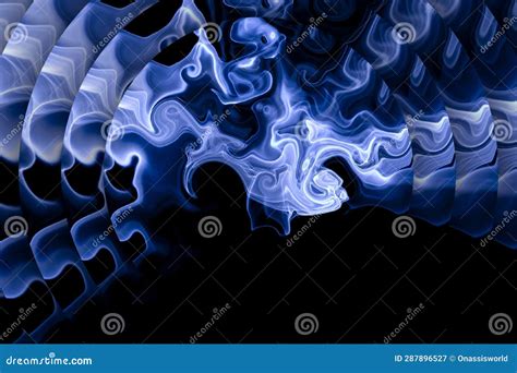 Digital Sifi Blue Smoke Abstract Background Stock Image Image Of