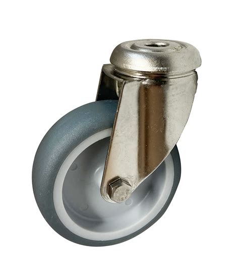 75mm Stainless Steel Swivel Castor BH 75kg Capacity Thermoplastic