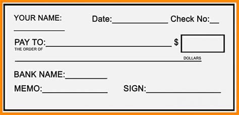 Cheque Template In Word - Printable Word Searches