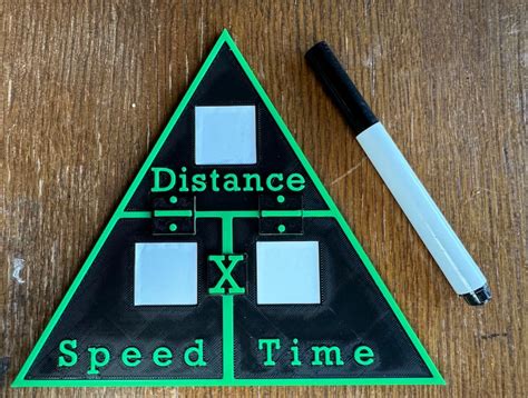 speed formula triangle science learning manipulative etsy