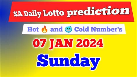 Sa Daily Lotto Prediction For 07 January 2024 South Africa Daily