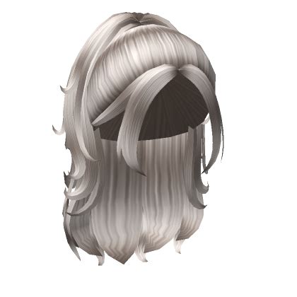 Wavy High Ponytail Hair In Ash Blonde Roblox