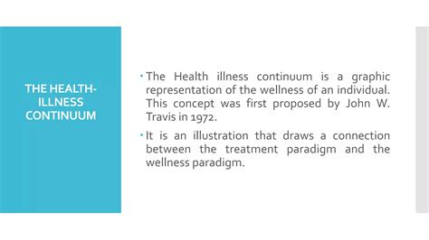 The Health Illness Continuum PPT