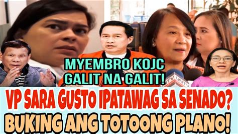 VP SARA GUSTO IPATAWAG SA SENADO DAHIL SA BAG NG BARIL MGA MYEMBRO NG