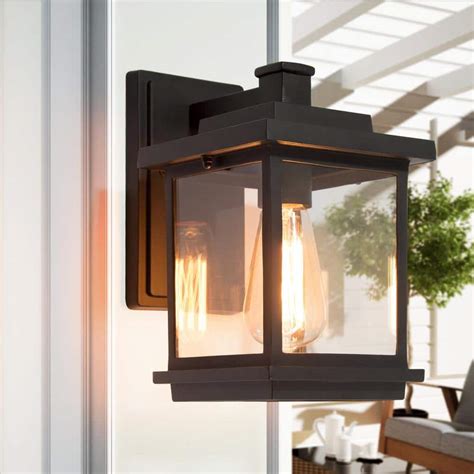 Lnc Modern Farmhouse Light Matte Black Square Outdoor Wall Lantern