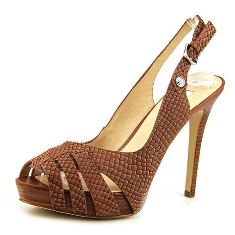 Guess Haben Peep Toe Leather Slingback Heel Be Sure To Check Out