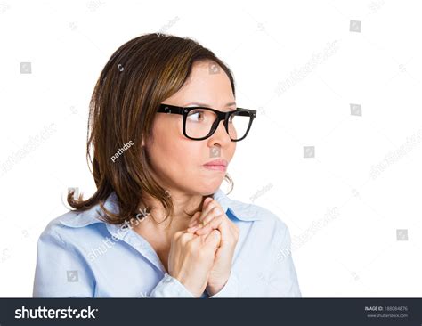 Closeup Portrait Mature Nerdy Looking Woman Stock Photo 188084876 Shutterstock