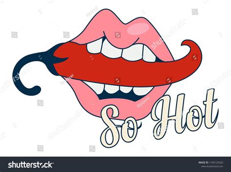 Sexy Lips Red Hot Chili Pepper Stock Vector Royalty Free Shutterstock