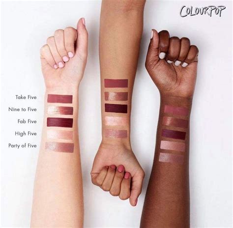 Colourpop Fab Five Colourpop Cosmetics Swatch Make Up Nails