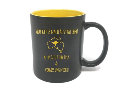 Personalisierte Tasse Schwarz Mit Gravur Tasse Mit Namen Spr Chen