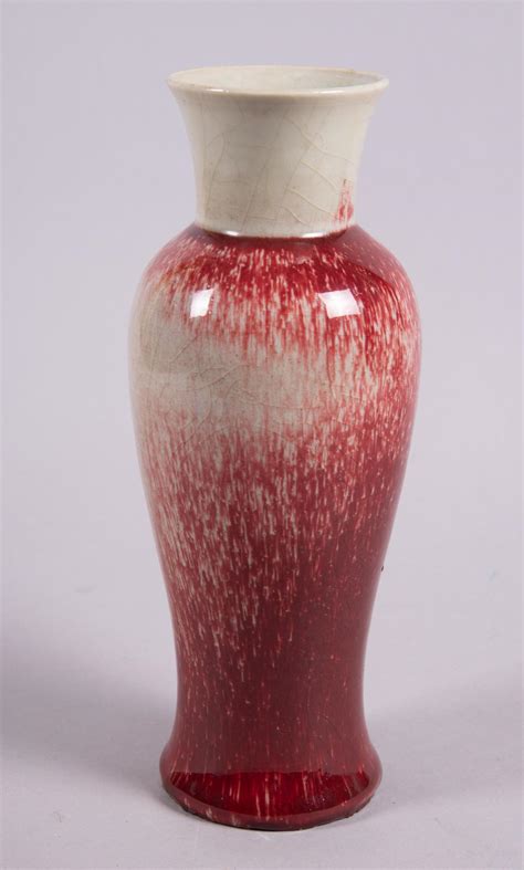 Lot A Chinese Flambe Glaze Earthenware Vase