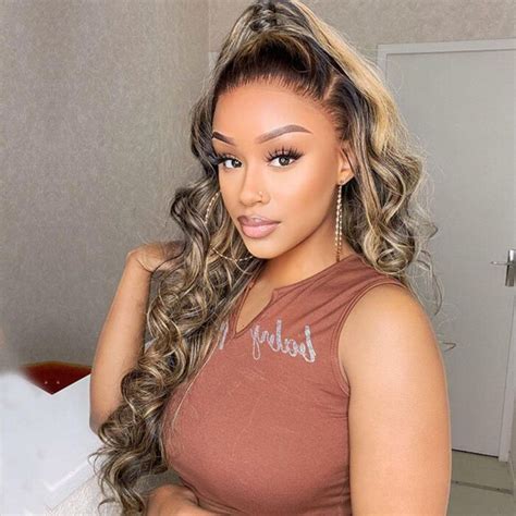 Honey Blonde Loose Deep Wave Lace Wig Highlight 6x5 13x4 Hd Lace Frontal Wig Tinashehair