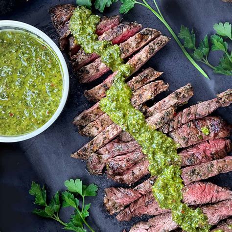 Grilled Skirt Steak With Chimichurri Sauce L Panning The Globe