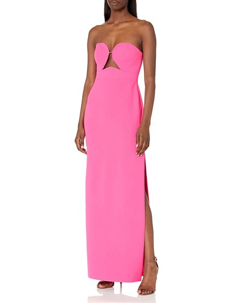 Bcbgmaxazria Strapless Long Evening Dress W Wire Cut Out Neck Bonded