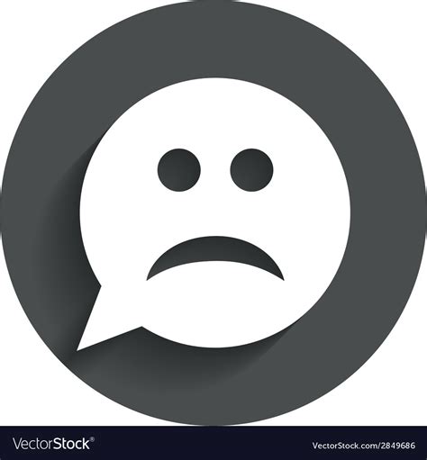 Sad face sign icon sadness symbol Royalty Free Vector Image