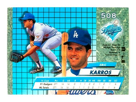 Eric Karros Fleer Ultra Rookie Card Los Angeles Dodgers Ebay